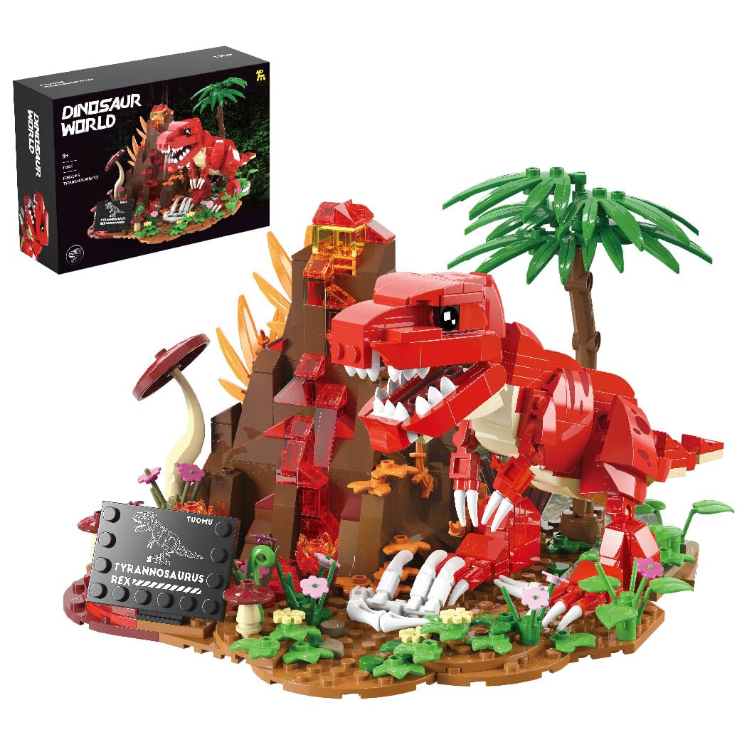 Amazon.com: Dinosaur World T-Rex Building Set- Compatible with